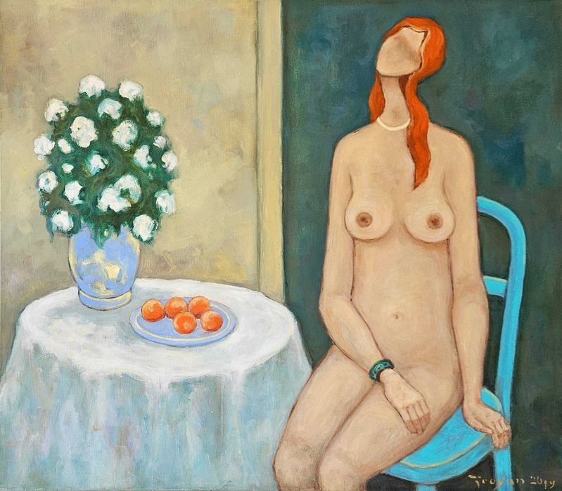 Obraz Olejny "Marzycielka" Henryk Trojan