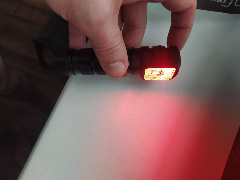 Sofirn hs42 18650 налобник + красный диод usb type-c