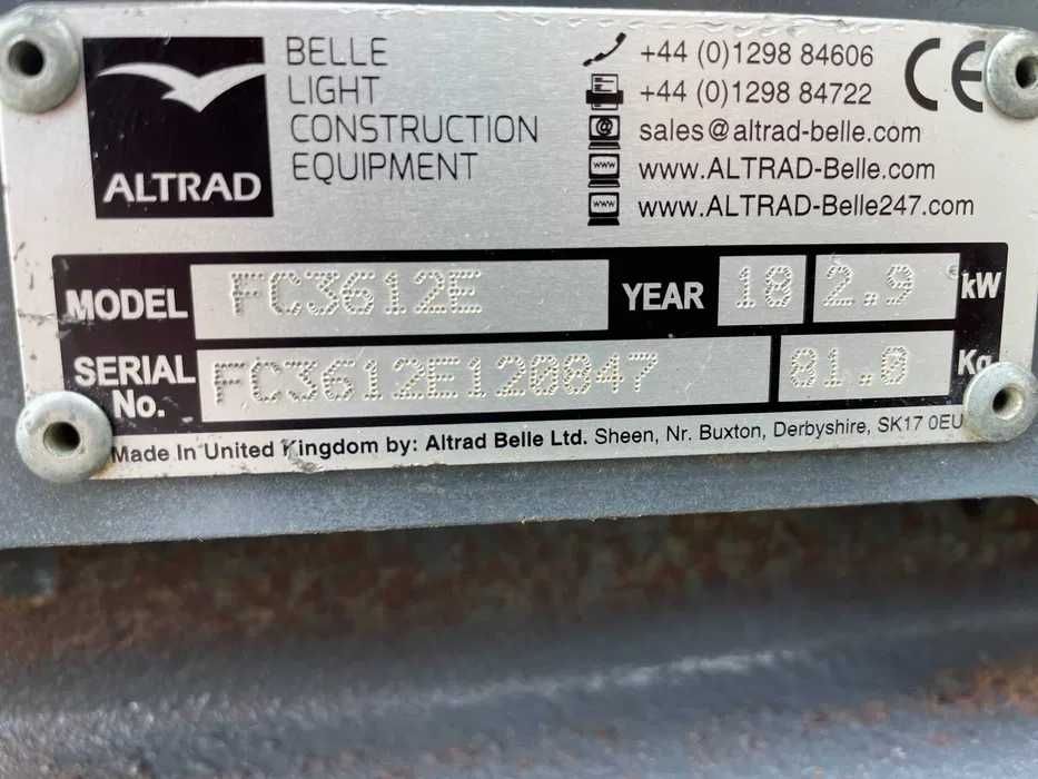 BELLE FC3612E ZAGĘSZCZARKA 90KG Honda GX120 JAK NOWa rok 2019/18/17/16
