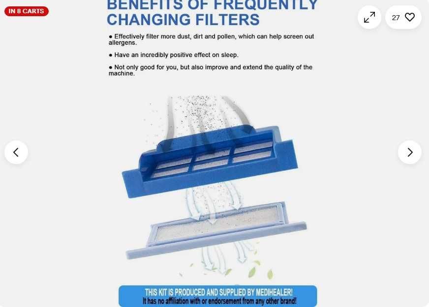 СPAP/СІПАП фільтер 26 комплектів для Philips Respironics