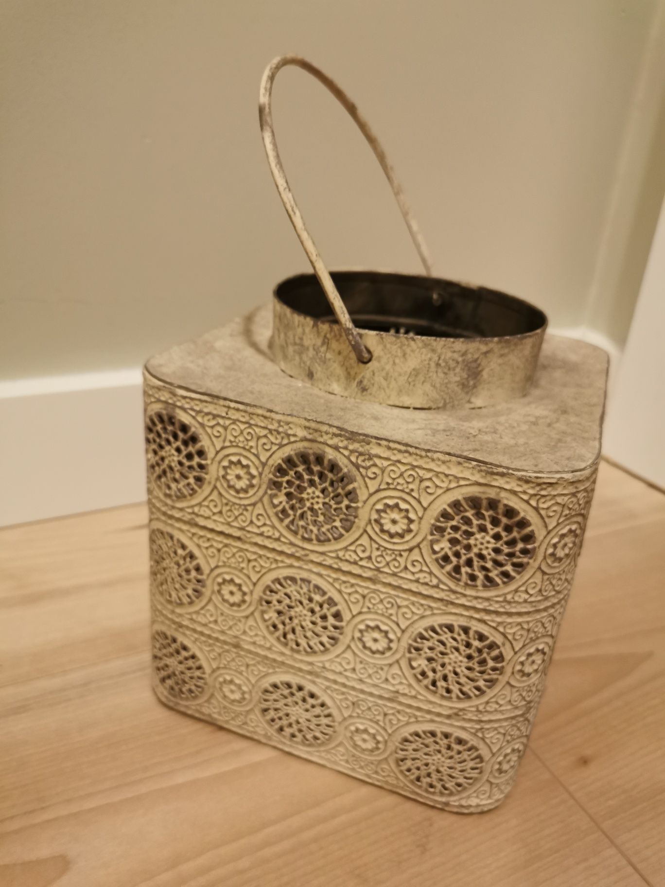 Zara Home Lampion ażurowy Latarena na świeczkę