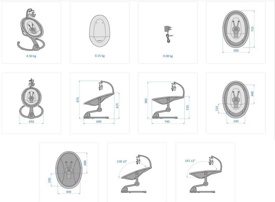 Leżaczek dla dzieci Maxi-Cosi CASSIA huśtawka