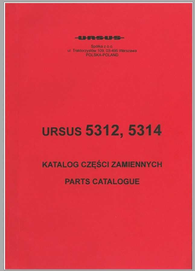 Katalog części Ursus 5312, 5314