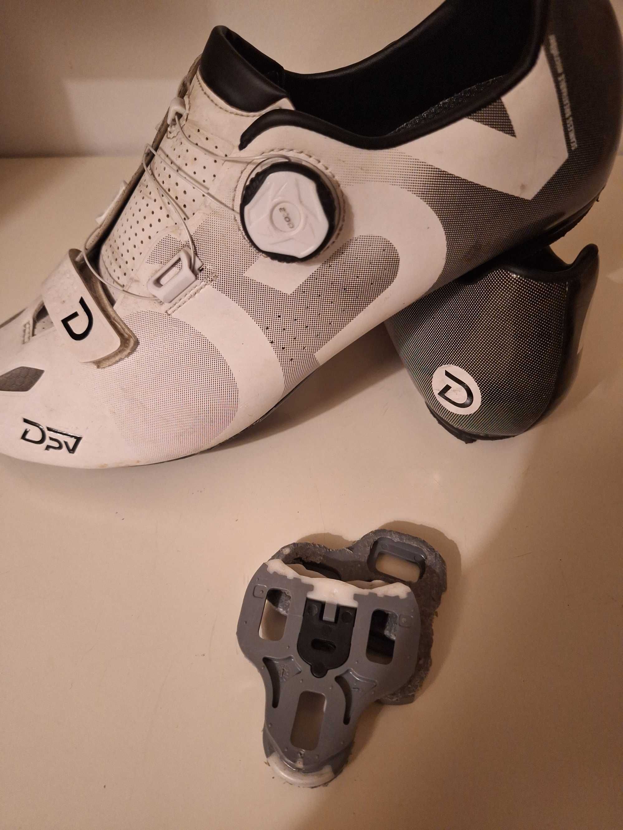 Sapatos/sapatilhas ciclismo DPV CaleusRoad n°44 -usadas aperto rapido