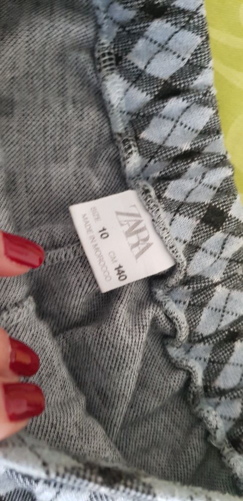 Vendo Saia calção xadrez tons azul, Criança Zara, 10 anos,  em óptimo