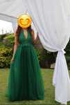 Vestido cerimonia verde