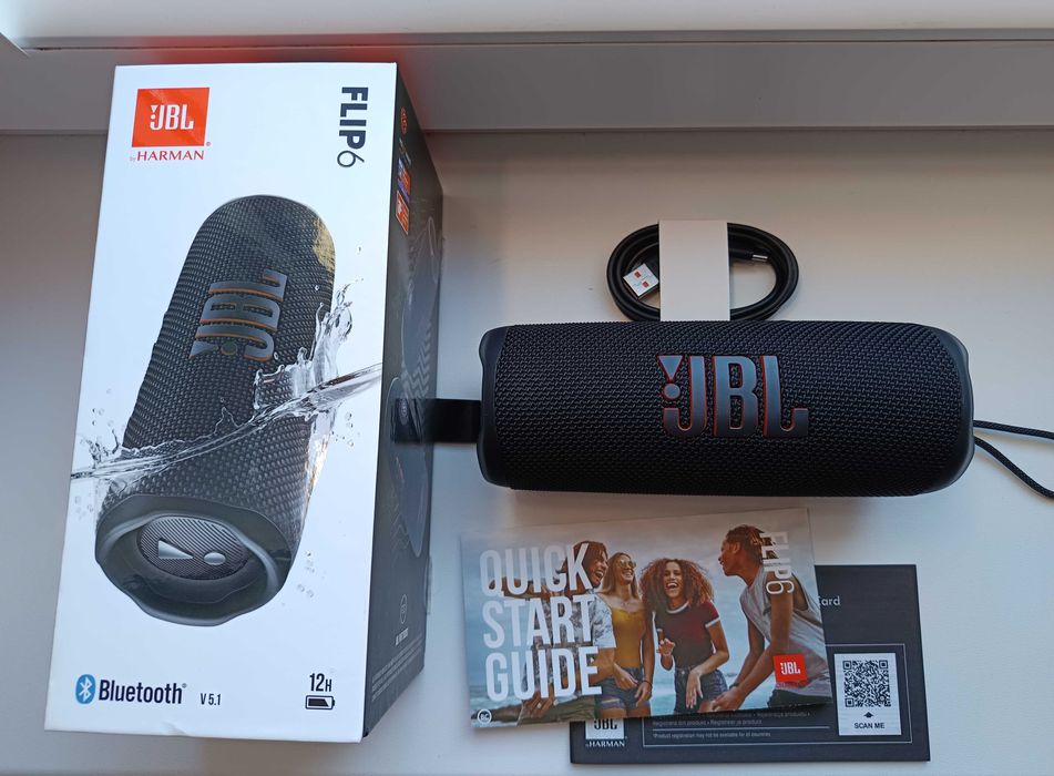 JBL Flip 6 BLACK! Stan Idealny! Zobacz!!100% ORYGINAŁ!Zobacz!