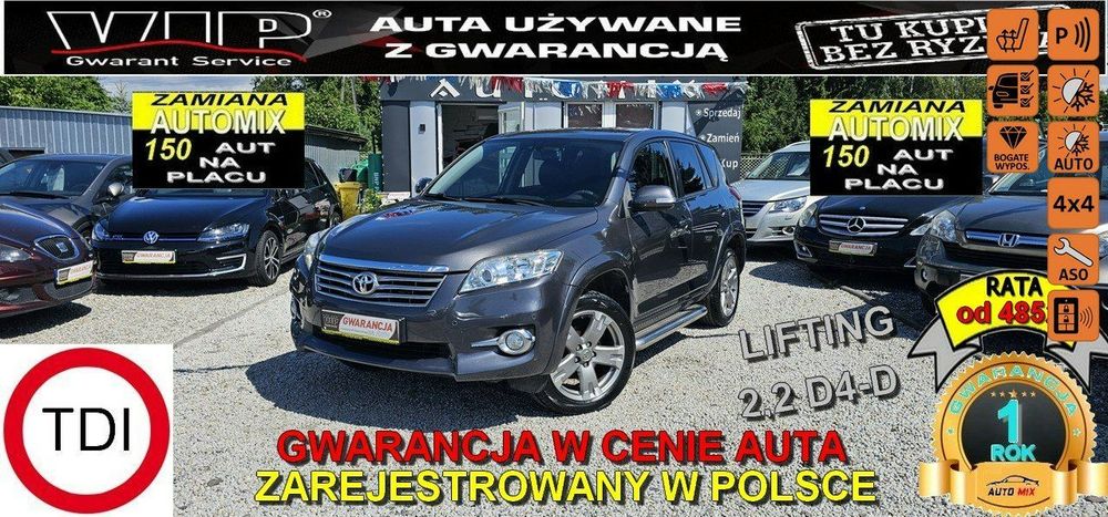 Toyota RAV4 LIFT!! 2.2D * 4x4 * Skóry / Hak / Gwarancja /Zamiana !! Automi-x.pl