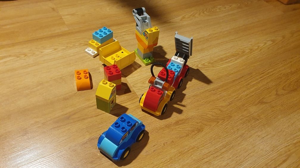 Klocki lego duplo, moje pierwsze samochody, autka.