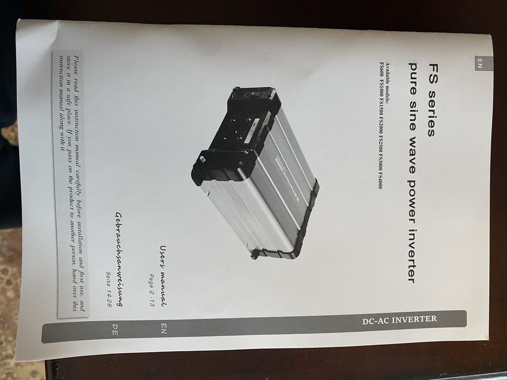 Інвертор DC-AC 1500w
