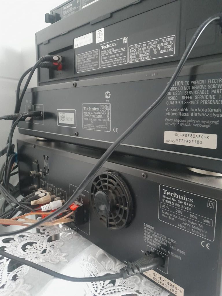Wieża Technics + 2 kolumny