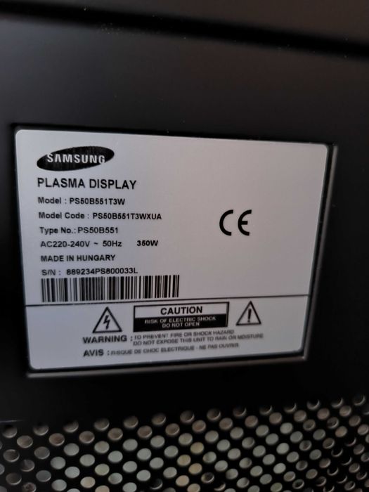 Плазма SAMSUNG PS50B551 диагональ 50"