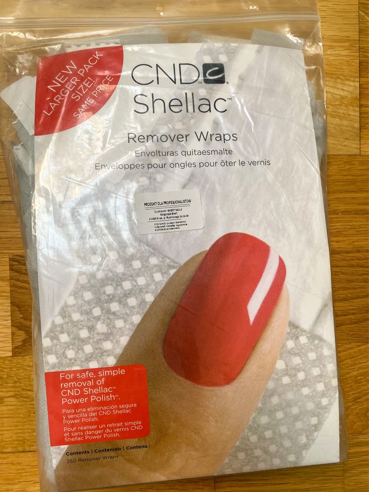 Dwa opakowania CND Shellac Remover Wraps
