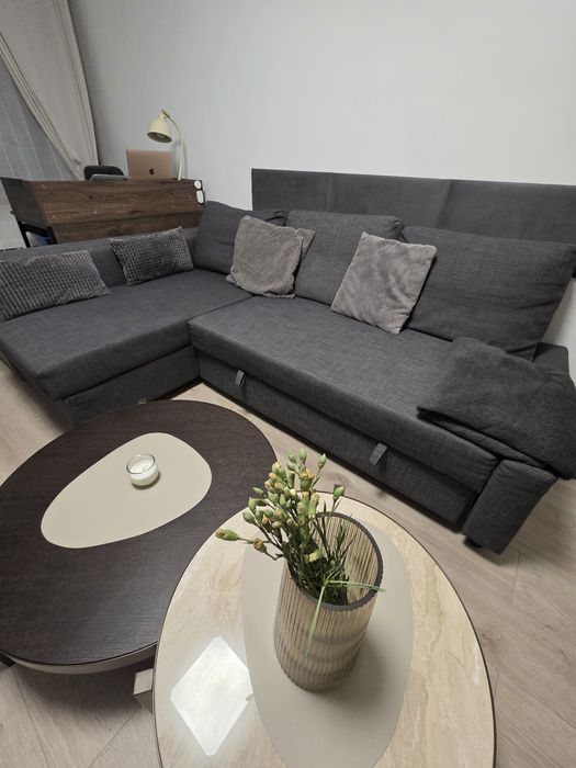 Sofa 3-osobowa IKEA Friheten szara (narożnik / rozkładana) + GRATIS