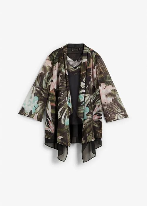 B.P.C komplet damski wdzianko koszulowe + top satynowy ^36