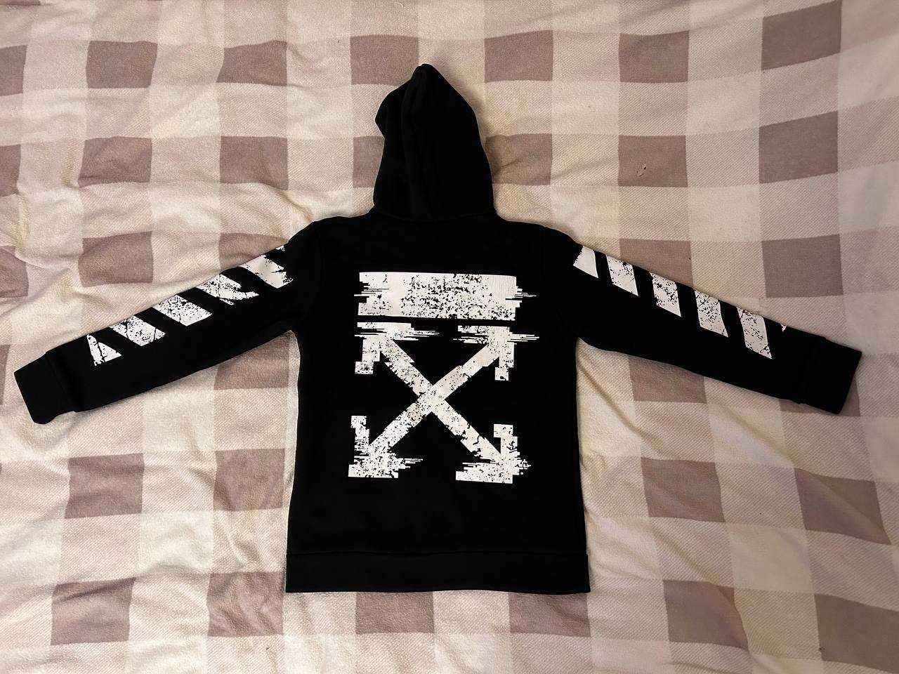Тепла зимова кофта (худі) OFF WHITE