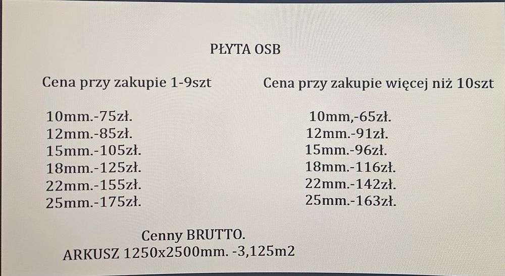 Płyta OSB 10;12;15;18;22;25