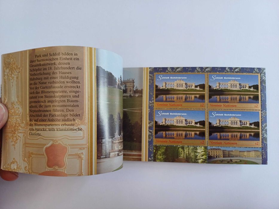 Filatelia - Carteira/Booklet ONU-Viana Palácio de Schonbrun – 1998