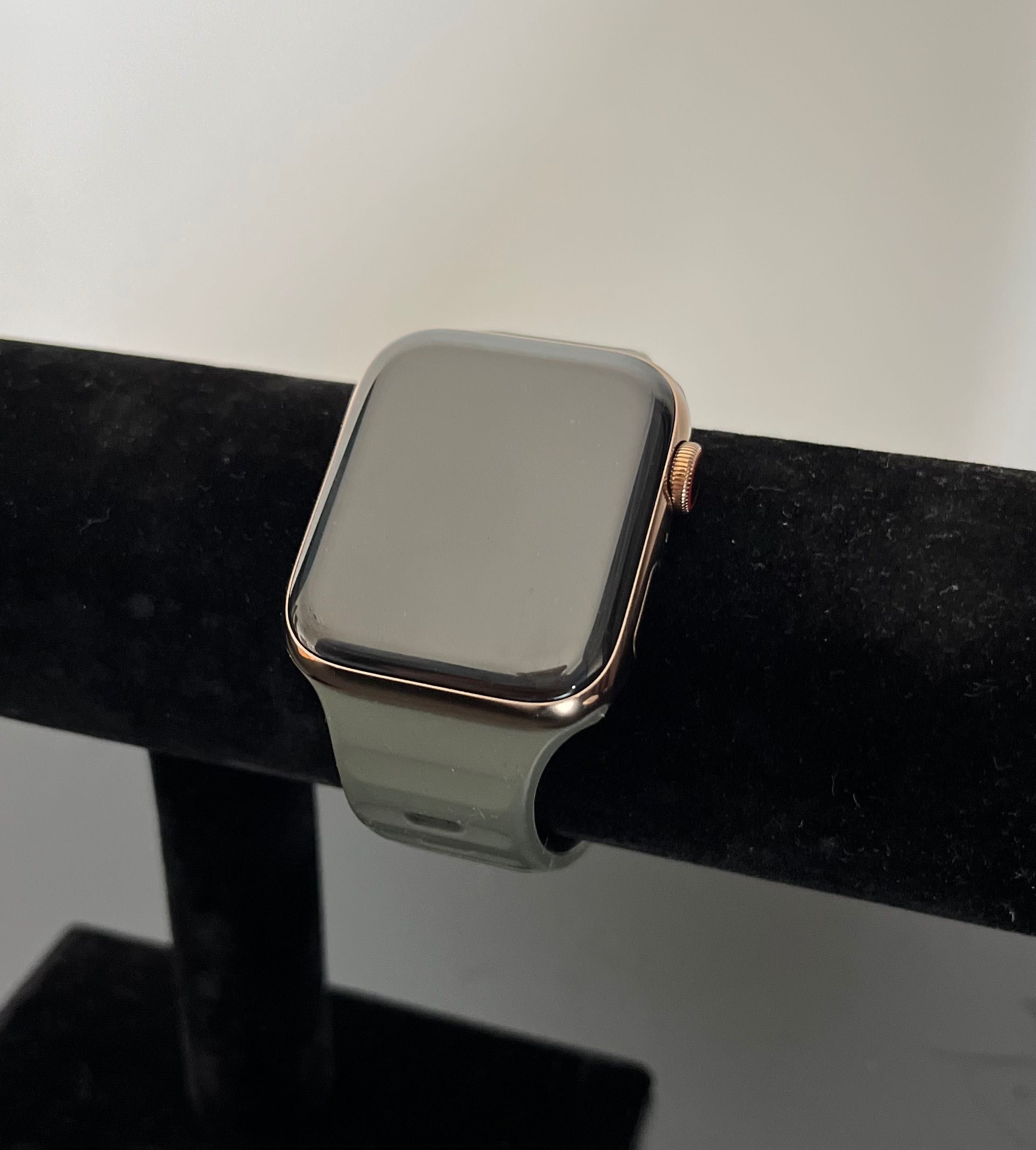 Stalowy Apple Watch 4 LTE esim 44mm bransoleta Milanese