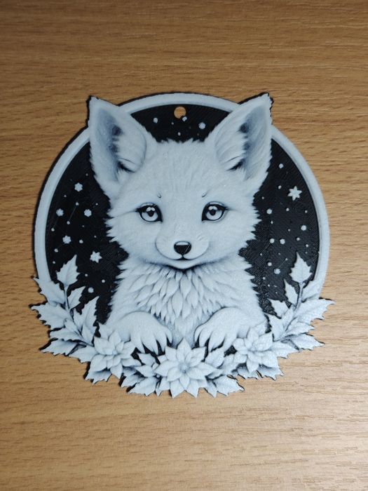 Ozdoby świąteczne, lisek wilczek jelonek na tle nieba, różne rodzaje.