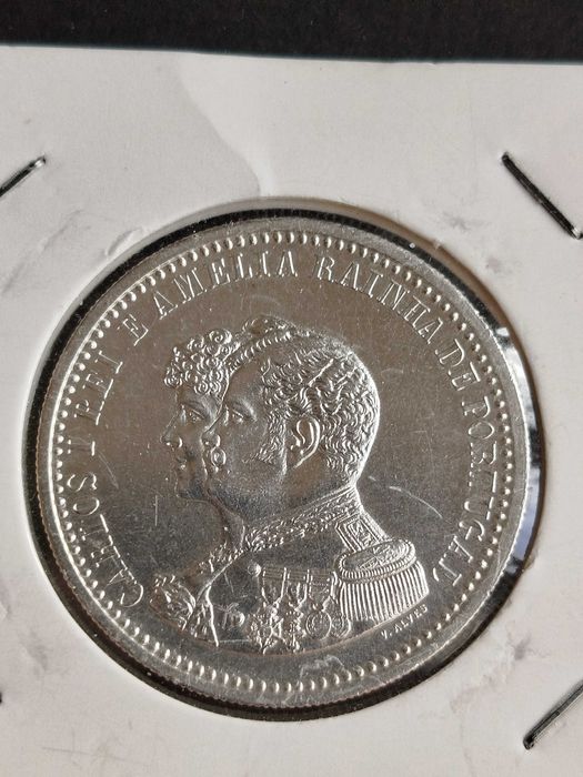 1898 - D. Carlos e D. Amélia - Prata - 500 Reis