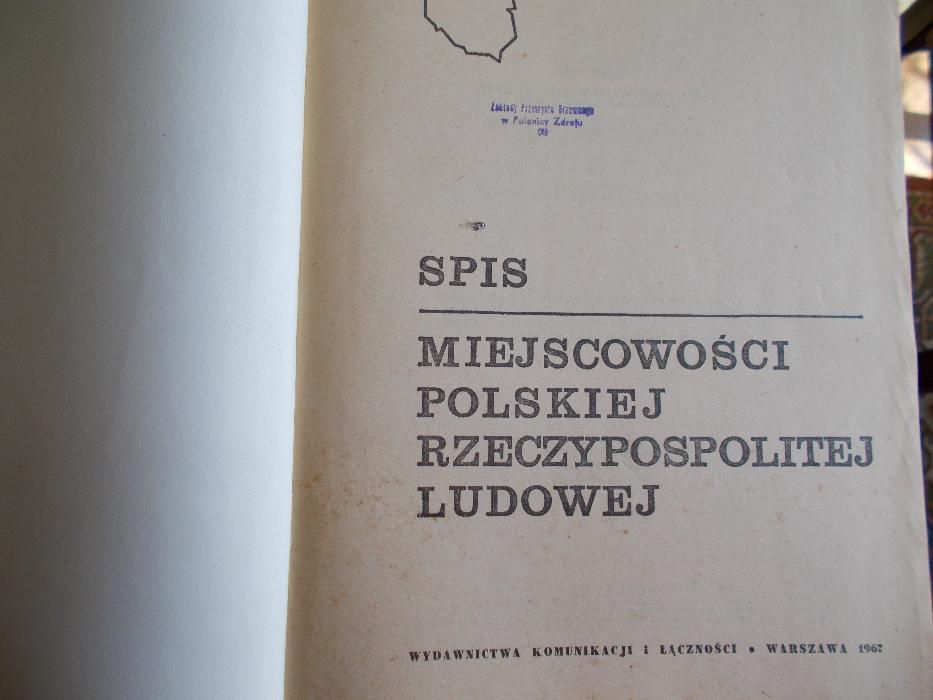 Spis miejscowośći PRL z 1967r