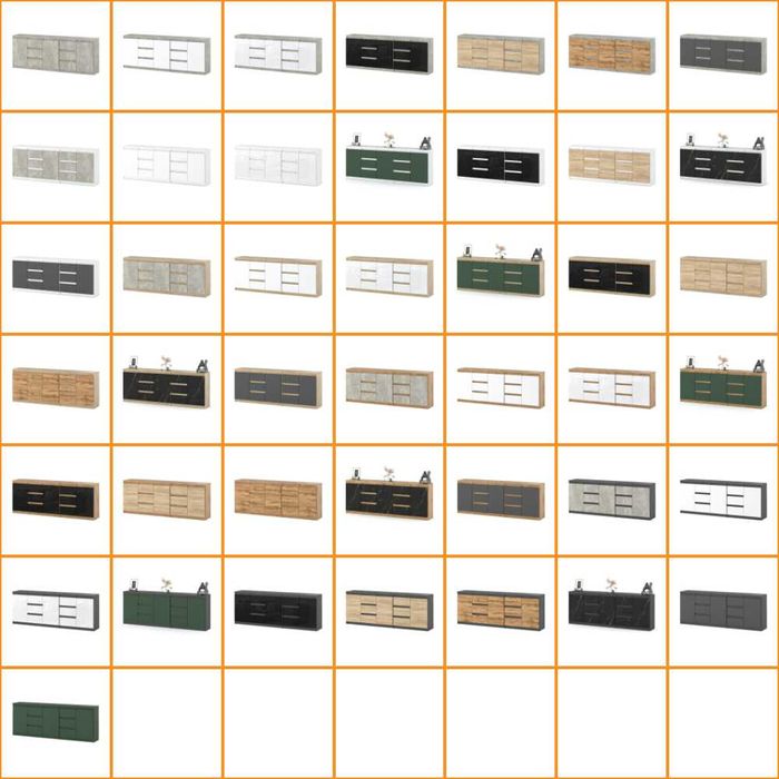 Komoda Nowoczesna Best Agnes 200cm Szafka 6 Szuflad Do Salonu Sypialni