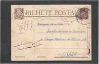 BILHETE POSTAL datado de 21/09/1945