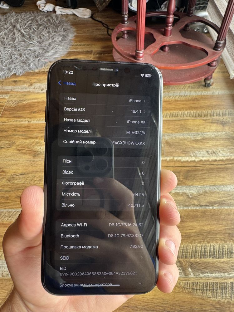 iphone xr 64gb neverlock чорний,black