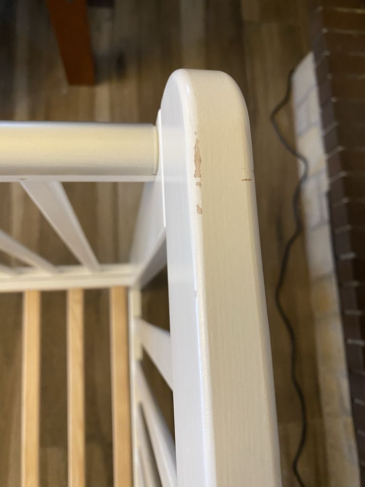 Białe łóżeczko Woodies ze skrzynią