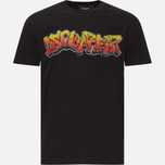 Dsquared2 czarny t-shirt z nadrukiem logo rozmiar XL 100% ORYGINAL