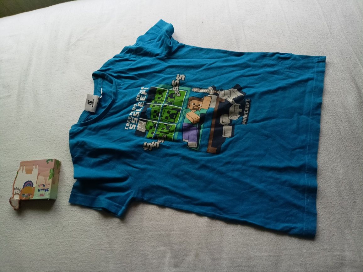 Bawełniana bluzka z krótkim rękawem t-shirt Minecraft 134