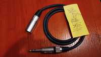 Kabel Xlr męski - Jack stereo 97cm