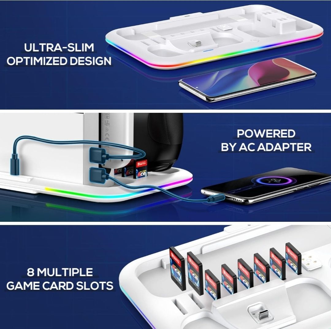 Док-станція зарядного пристрою RGB для моделі Nintendo Switch і OLED J