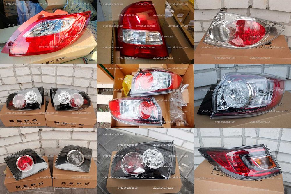 Задні фонарі Mazda 2, 3, 6, CX3, CX5, 323 лівий, правий, фара