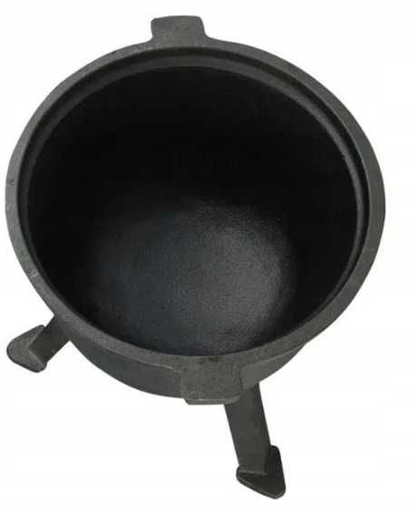 Kociołek garczek myśliwski żeliwny na ognisko 5 Litrów pieczonki