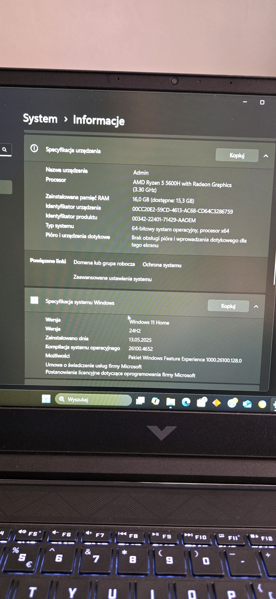 Laptop Gamingowy HP Victus 15 FB0400NW
