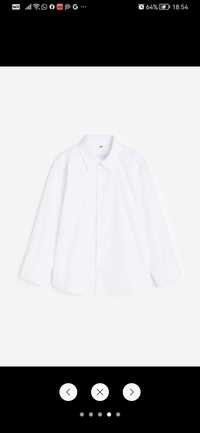 Biała koszula chłopięca h&m easy iron 134 cm 8-9 lat
