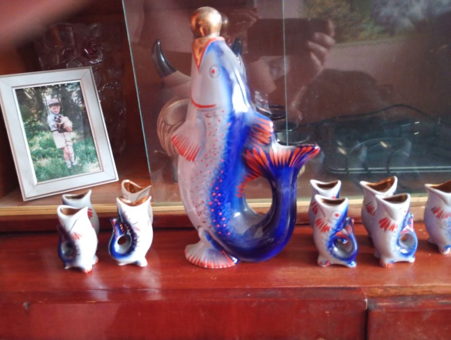 фарфоровый сервиз рыбки СССР