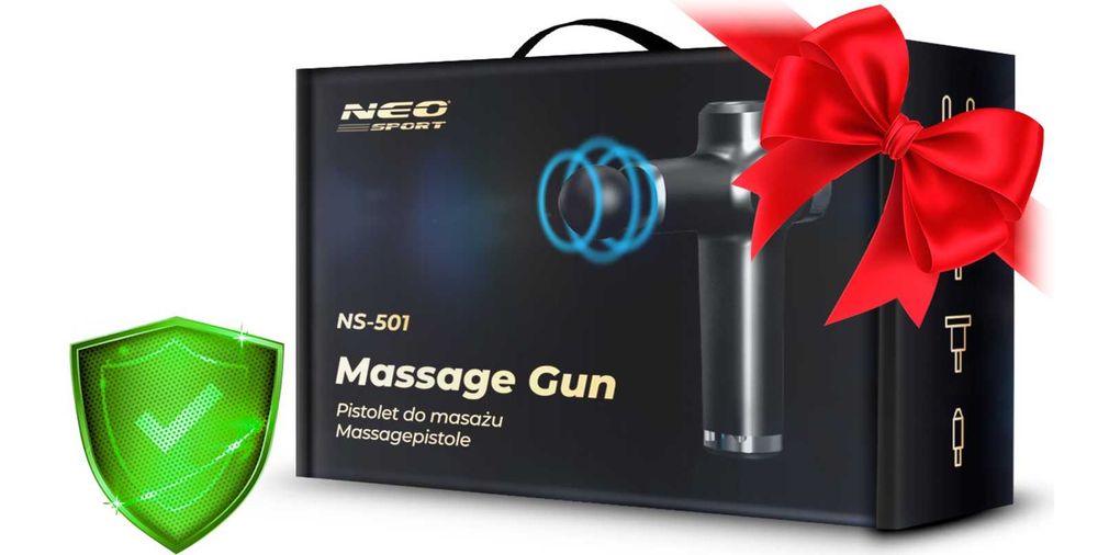 Pistolet do masażu NEO-SPORT – masażer do ciała i pleców, Massage Gun