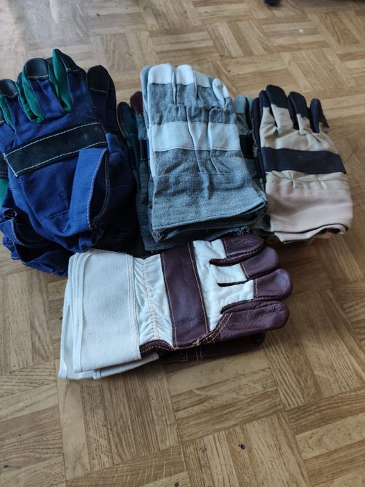 Rękawice wzmacniane i spawalnicze.