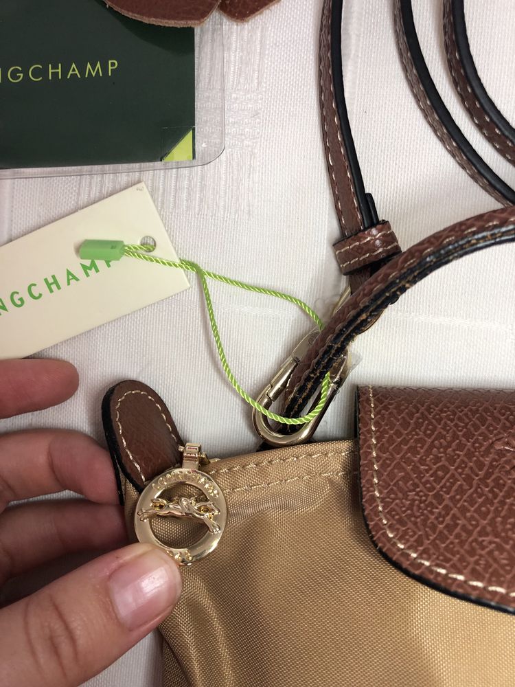 Mala longchamp le pliage camel/castanho XS