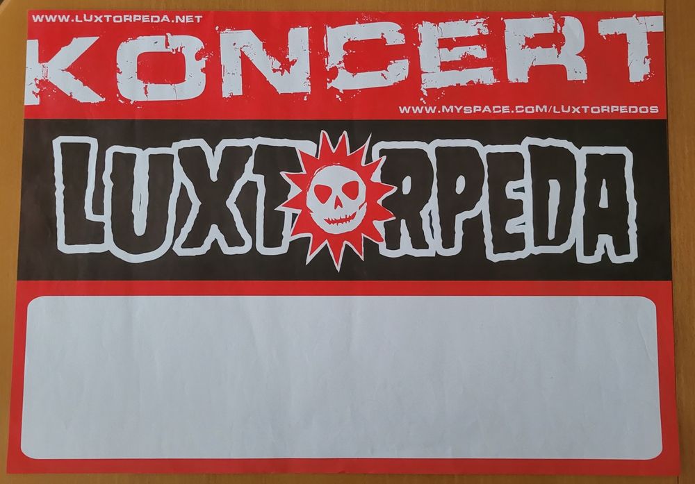 Plakat koncertowy Luxtorpeda
