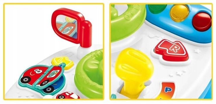 Stolik Edukacyjny Interaktywny Kierownica Auta 2W1