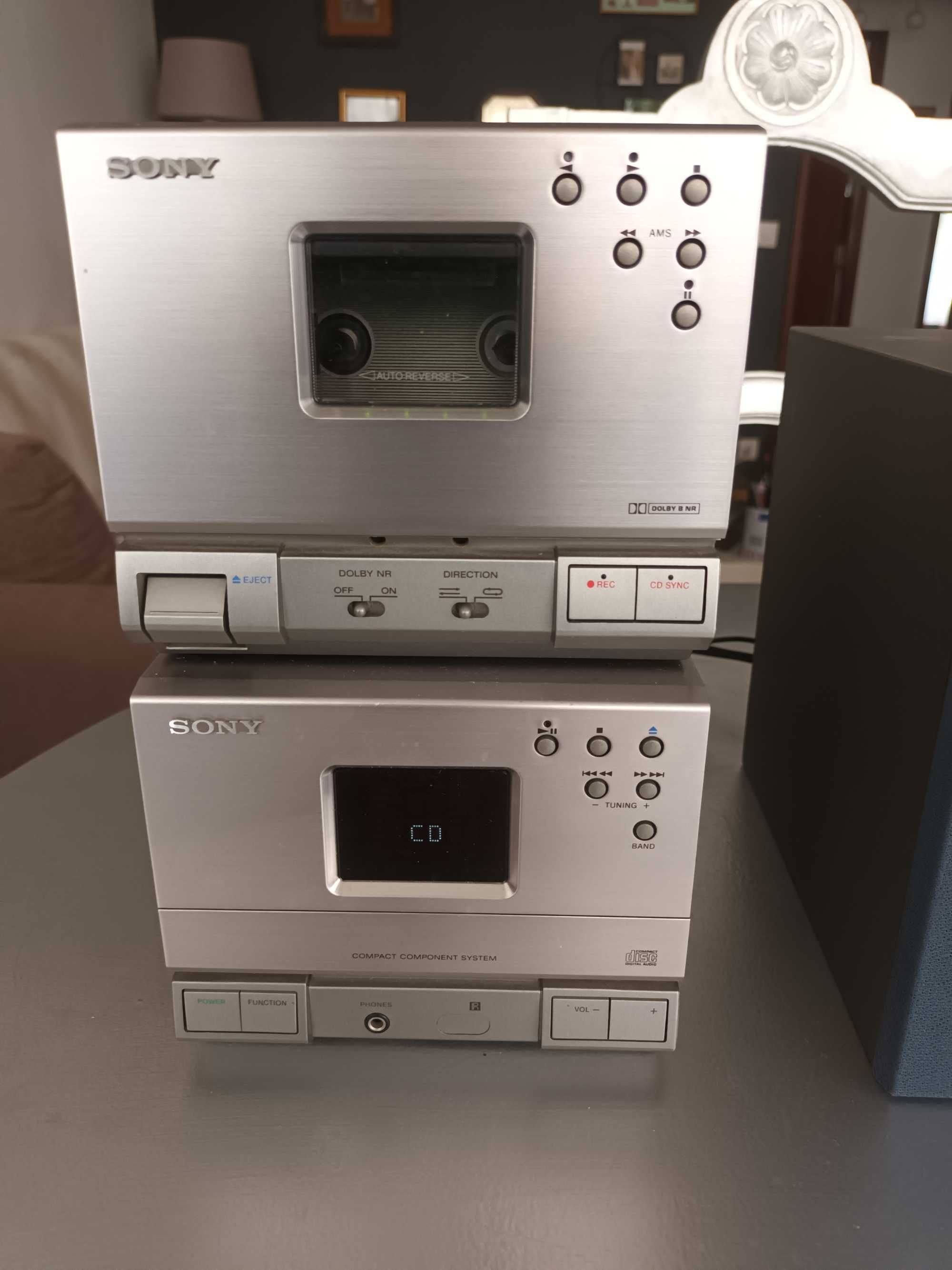 Aparelhagem Sony Modular Vintage (Cd, Rádio e Cassette)+ 1 Coluna