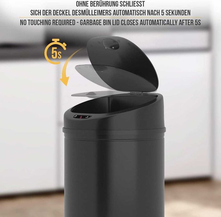Nowy kosz na śmieci JAGO /pojemnik /sorter /automat /60L/ chrom !K473!