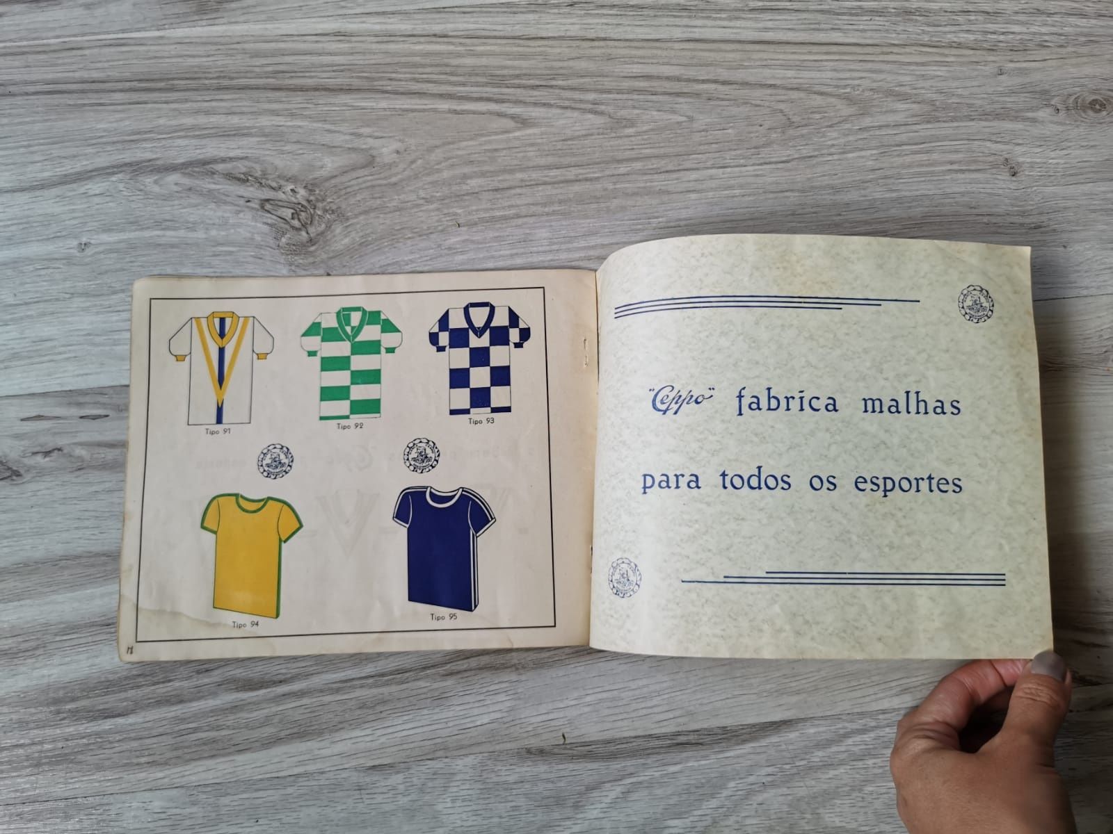 Stary katalog  zabytkowych strojów piłkarskich Ceppo Brazylia 1908