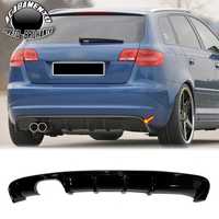 Difusor Traseiro Audi A3 8P Sportback (08-12) - Preto Brilhante