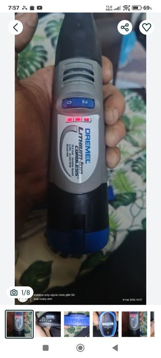 Dremel na akumulator w raz z ładowarką i akumulatorem o pojemności 3ah