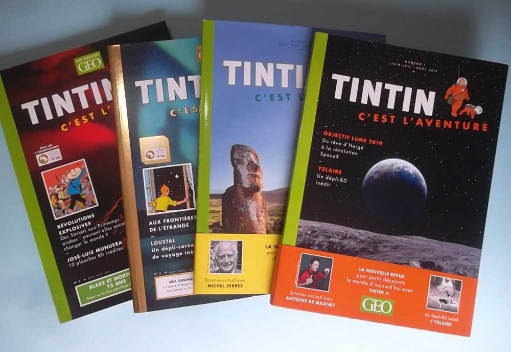 TINTIN C'est La Aventure! Dossier Revista GEO Nº 1, 2, 6, 9